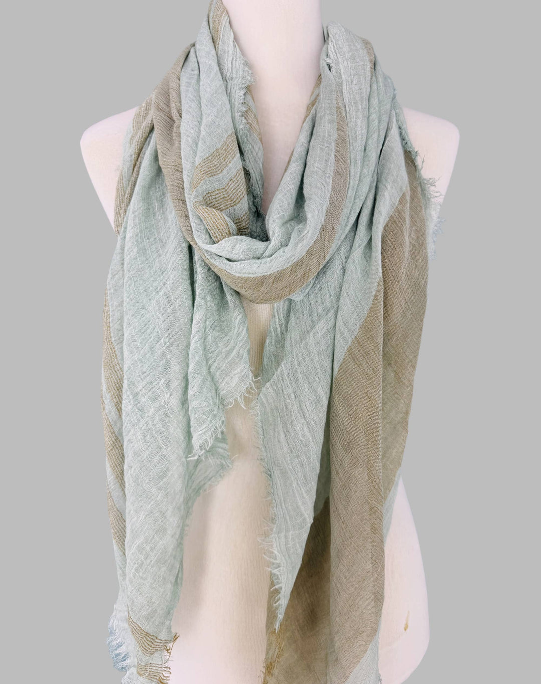 Stonewash Vintage Feel Frayed Scarf