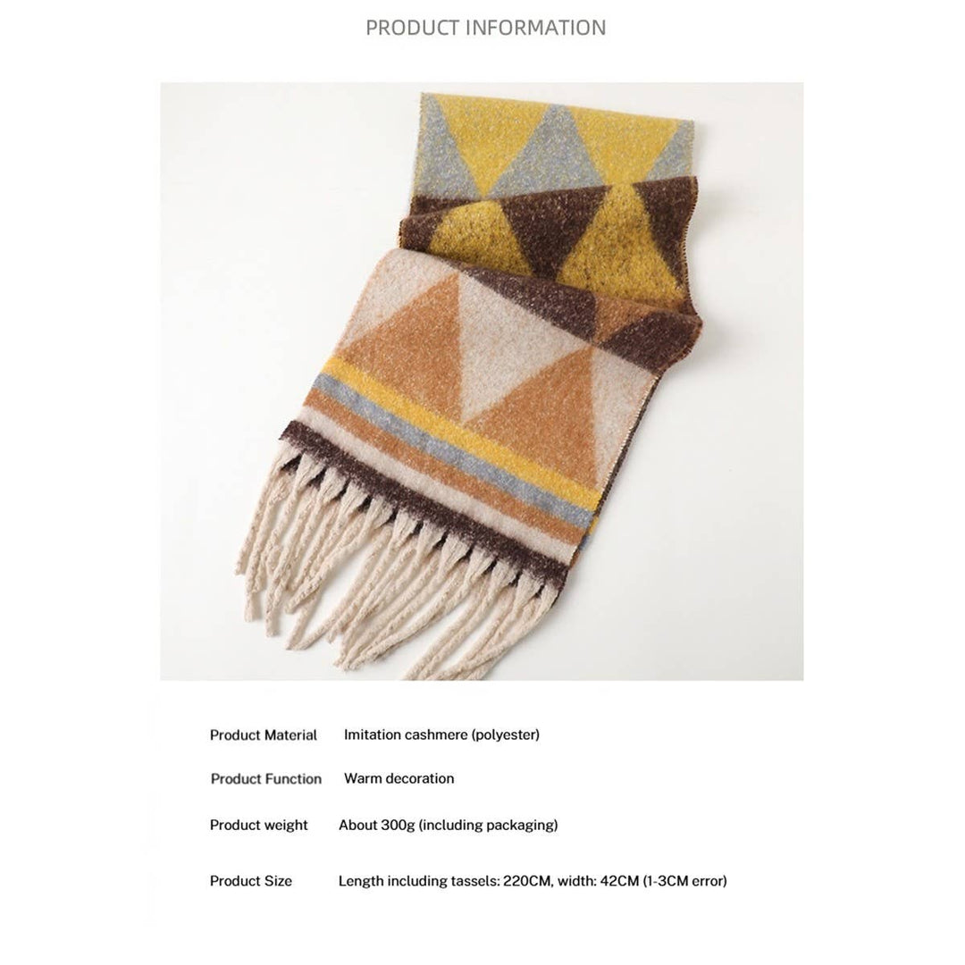 Triangle Fringe Winter Scarf