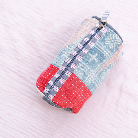 Antique Kantha Patchwork Pouch