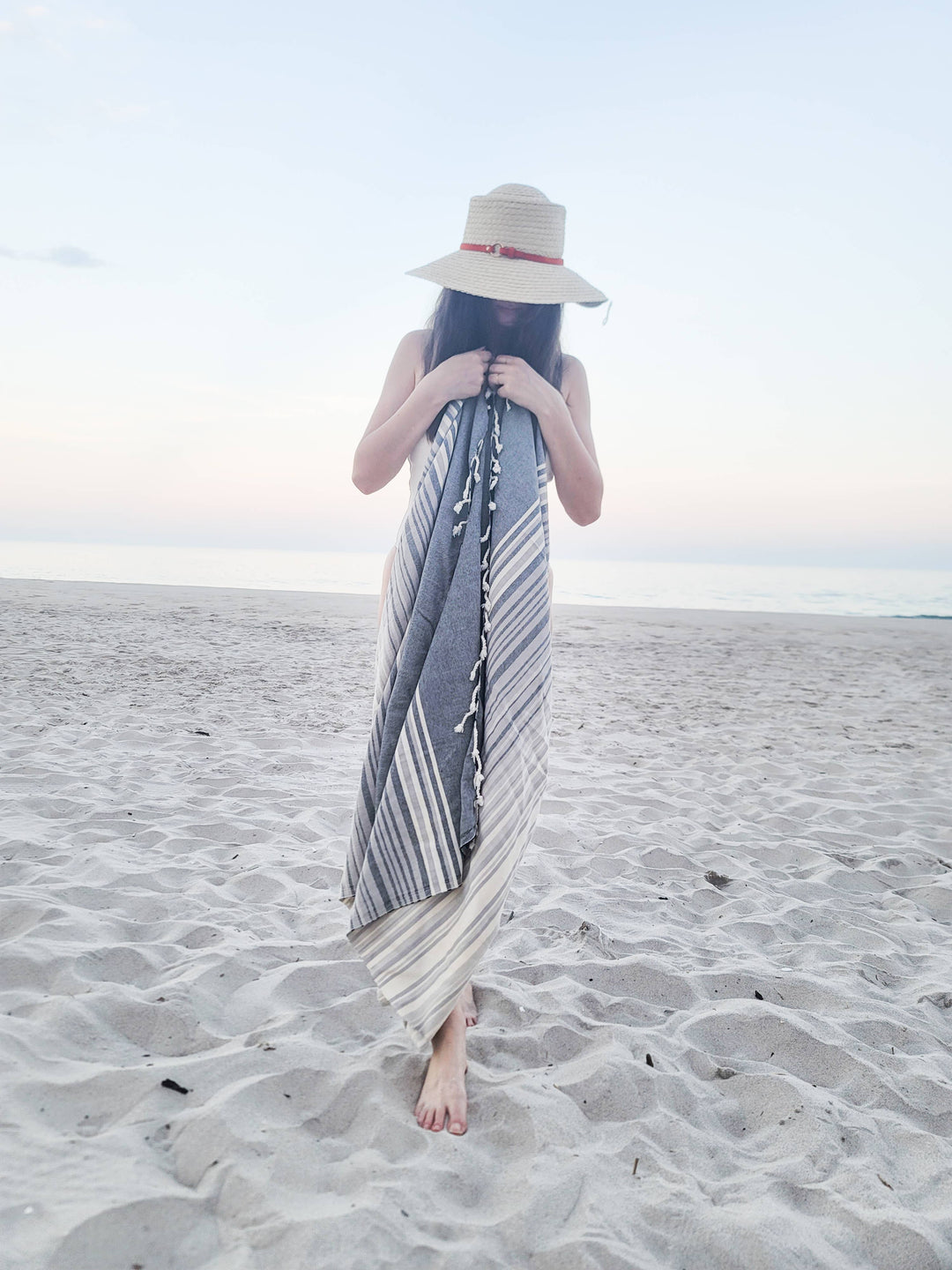 Tegula Turkish Towel | Sand Free Beach Towel |Jacquard Woven