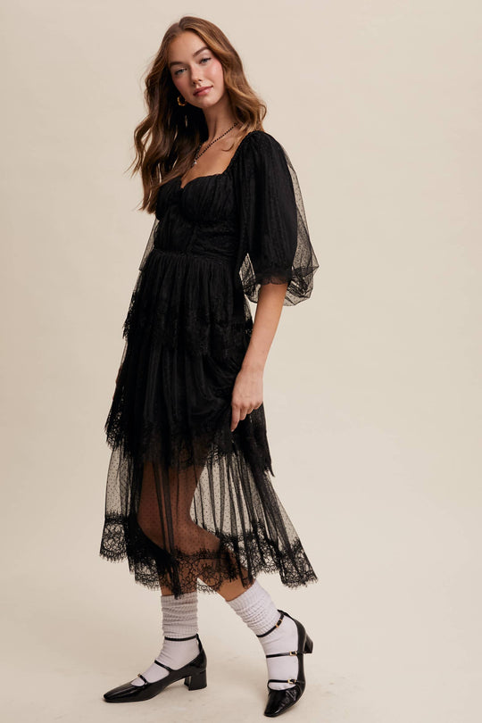 Romantic Lace Midi Dress