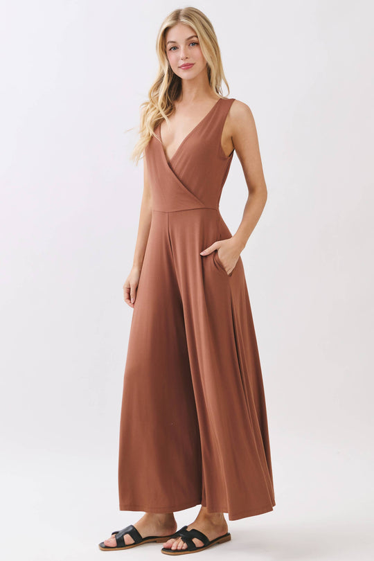 Sleeveless Wide Leg Jumpsuit