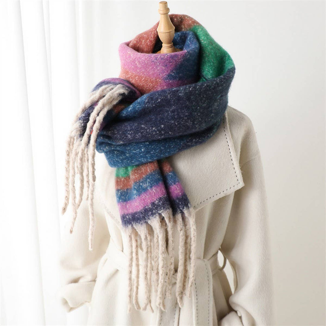 Triangle Fringe Winter Scarf