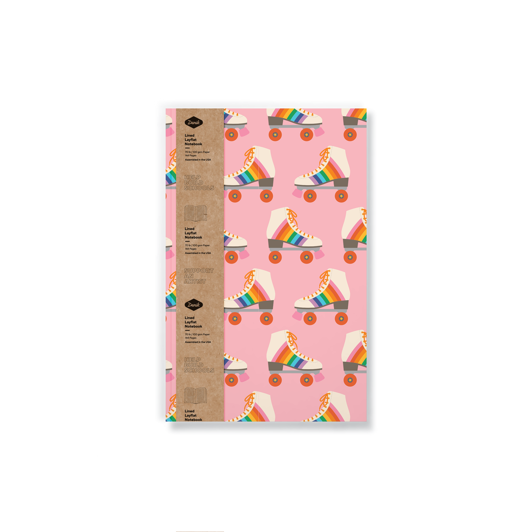 Rollerskates Layflat Notebook