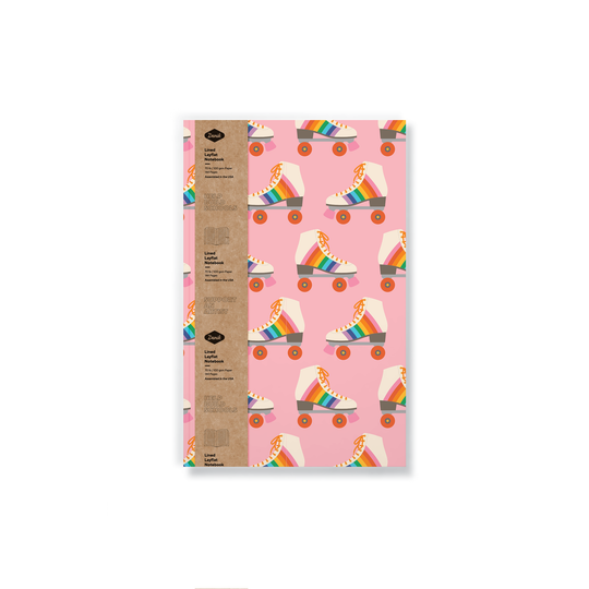 Rollerskates Layflat Notebook