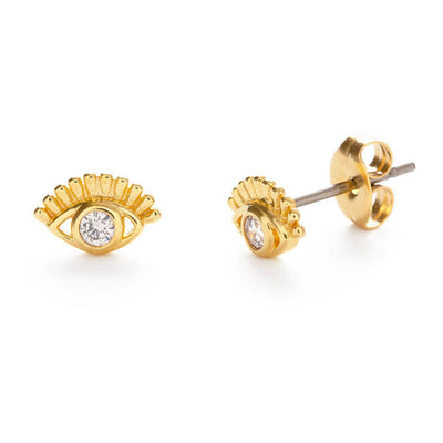 Eye Stud Earring with Crystal