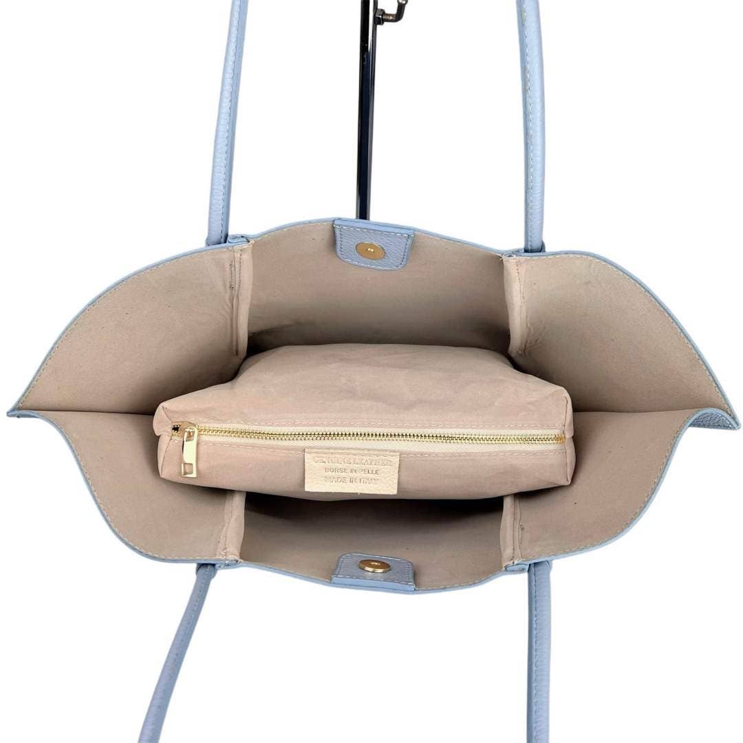 Minimalist Italian Leather Shoulder Bag