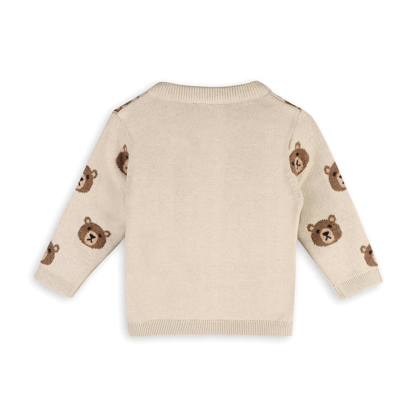 Brown Bear Jacquard Baby Cardigan