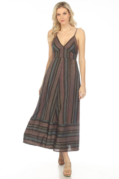 Striped Bustier Maxi Dress