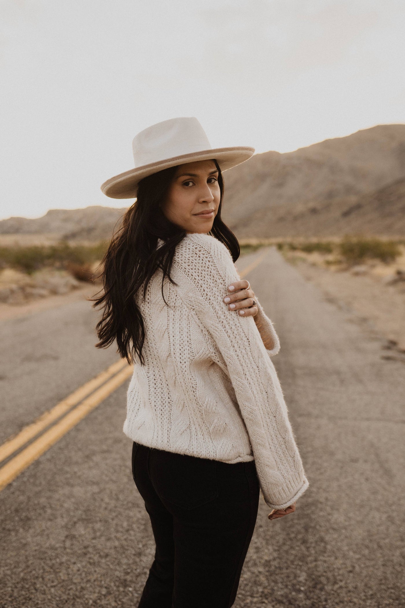 Two-Toned Vegan Suede Hat