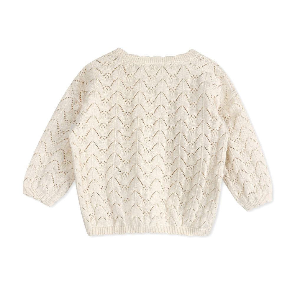 Hazel Floral Textured Baby Knit Cardigan