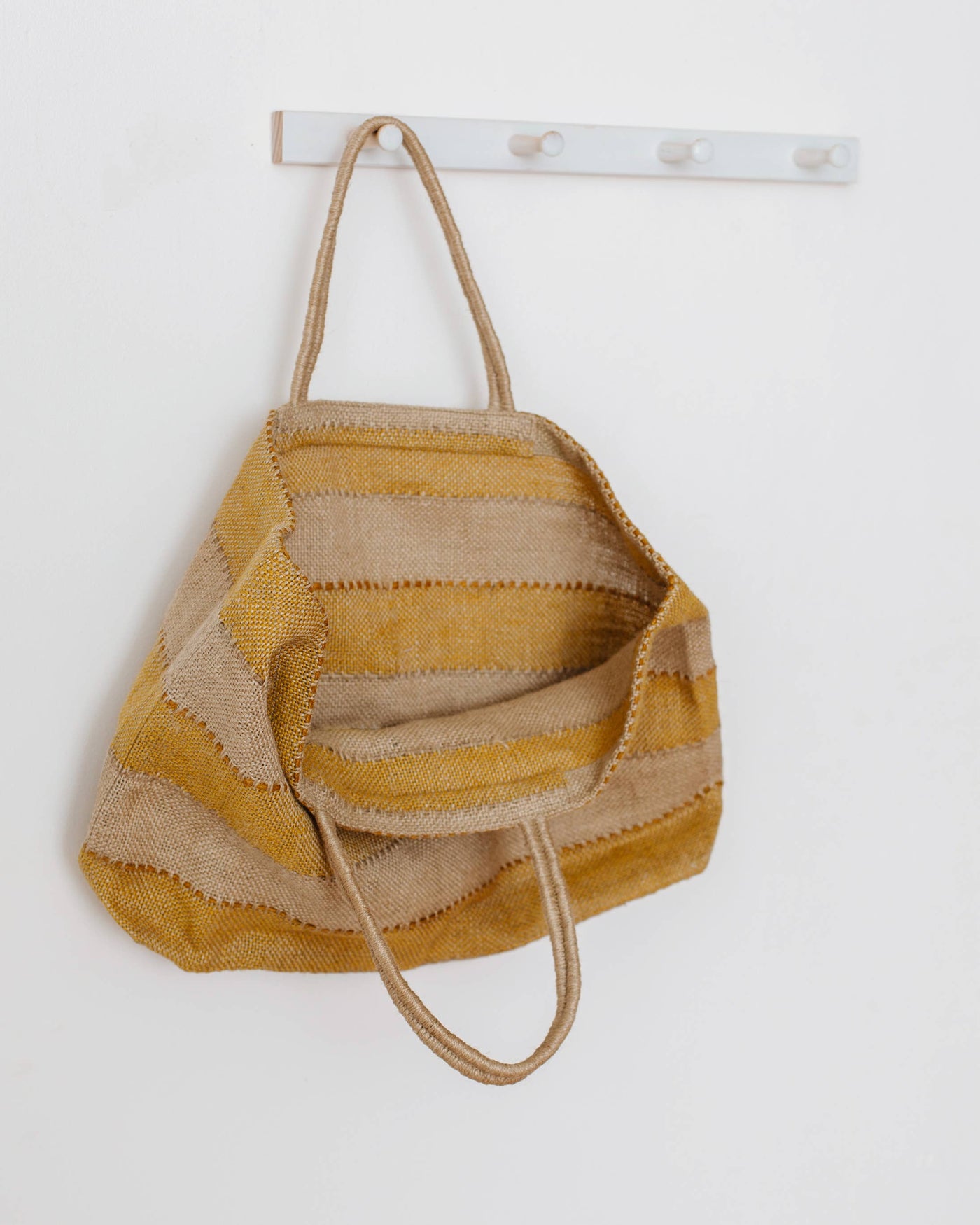 Reusable Yellow Striped Tote Bag