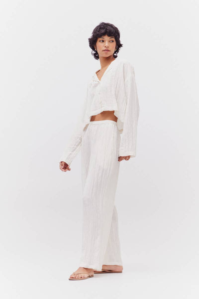 Long Sleeve Button Down Crop Top