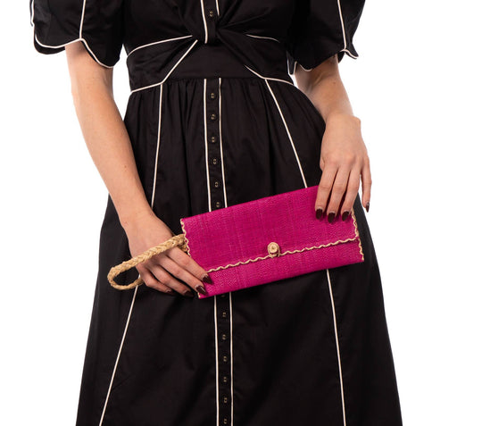 ChiChi Straw Clutch Wristlet Bag