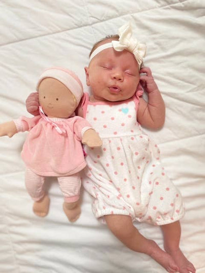 Cherub Baby Girl with Pink Dress