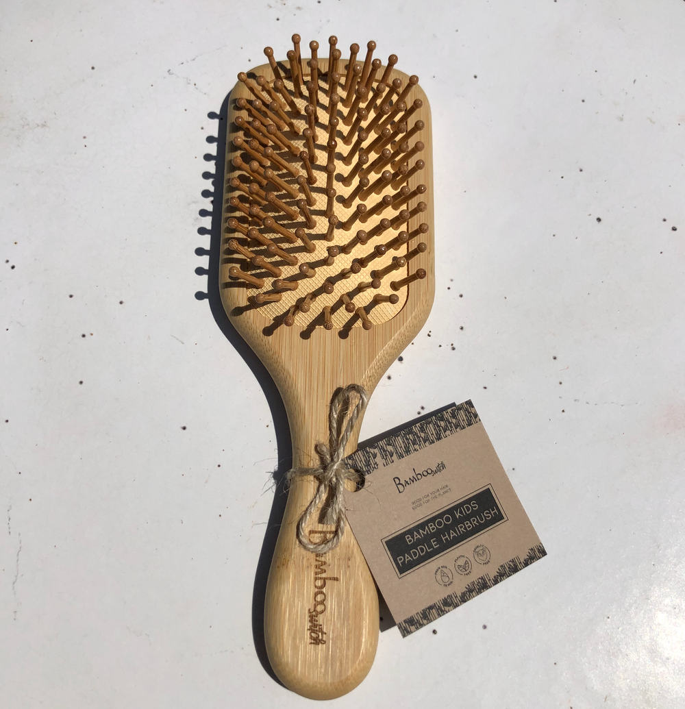 Small Bamboo Paddle Hairbrush