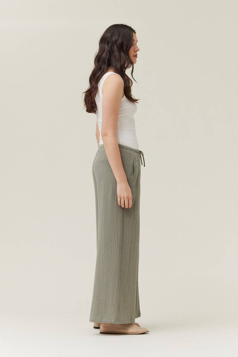 Long Line Gauze Pants