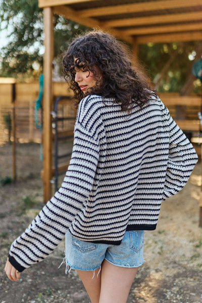 Striped Relaxed Fit Sweater