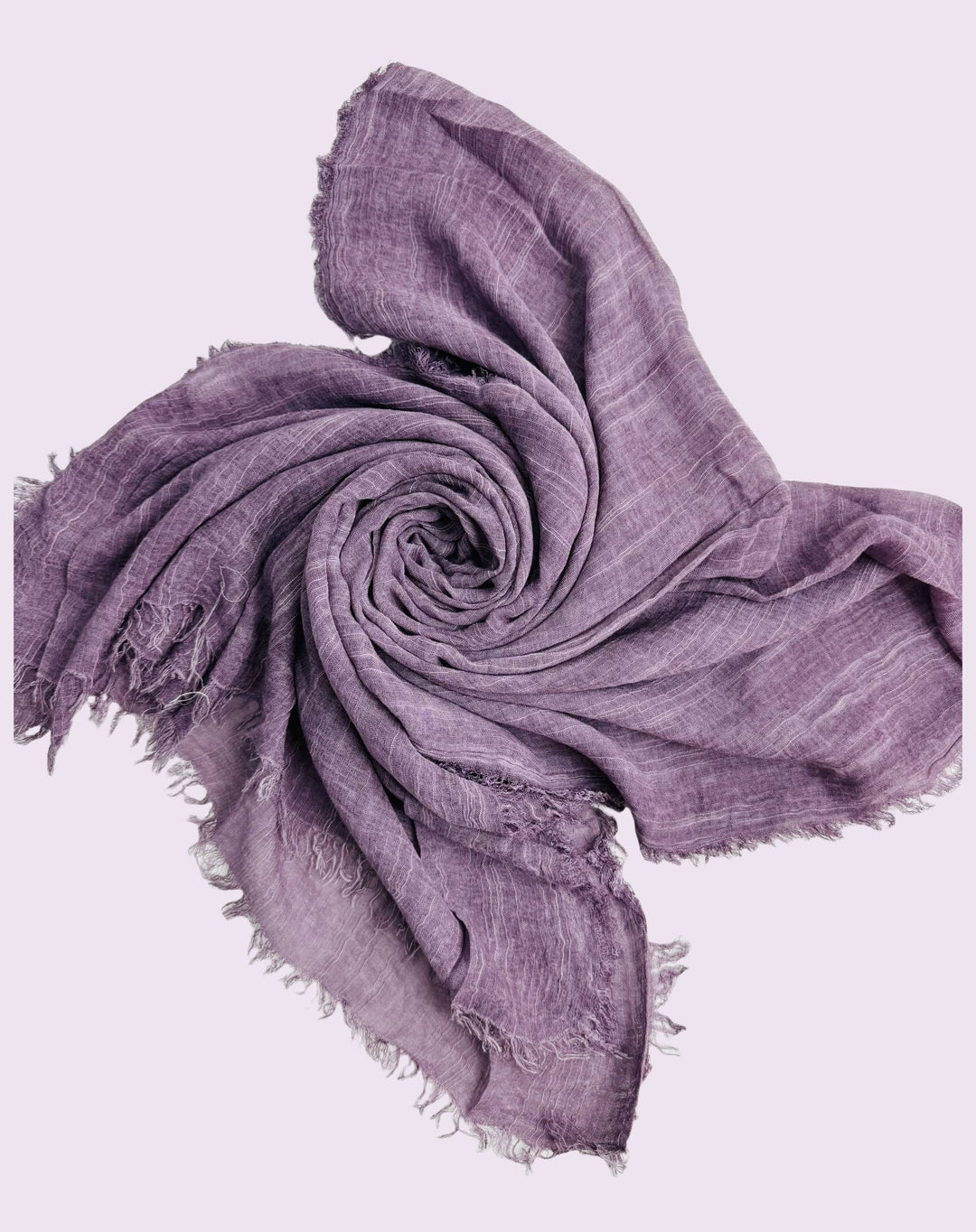 Stonewashed Solid Color Frayed Oversized Scarf