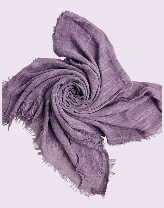 Stonewashed Solid Color Frayed Oversized Scarf