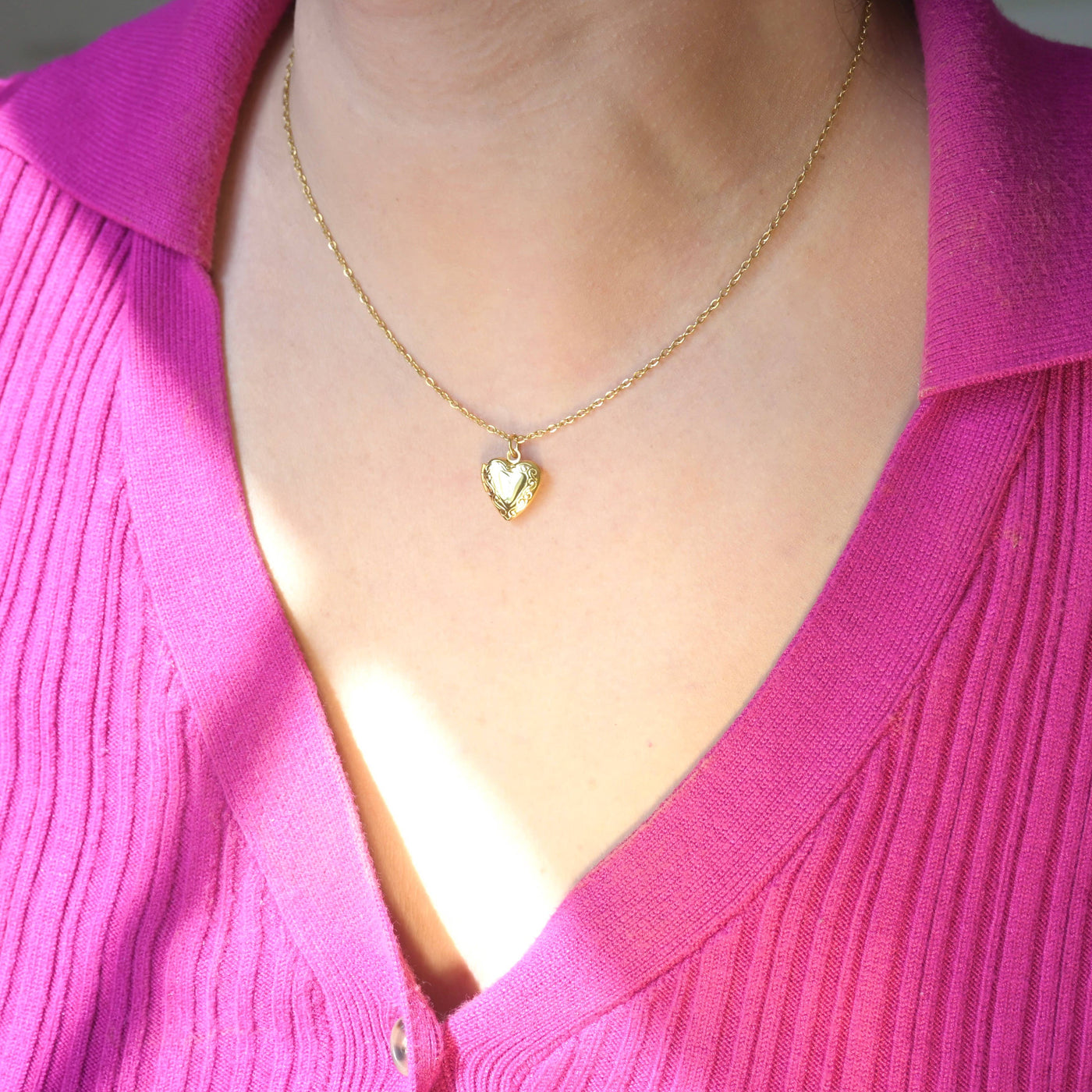 Vintage Heart Locket Necklace