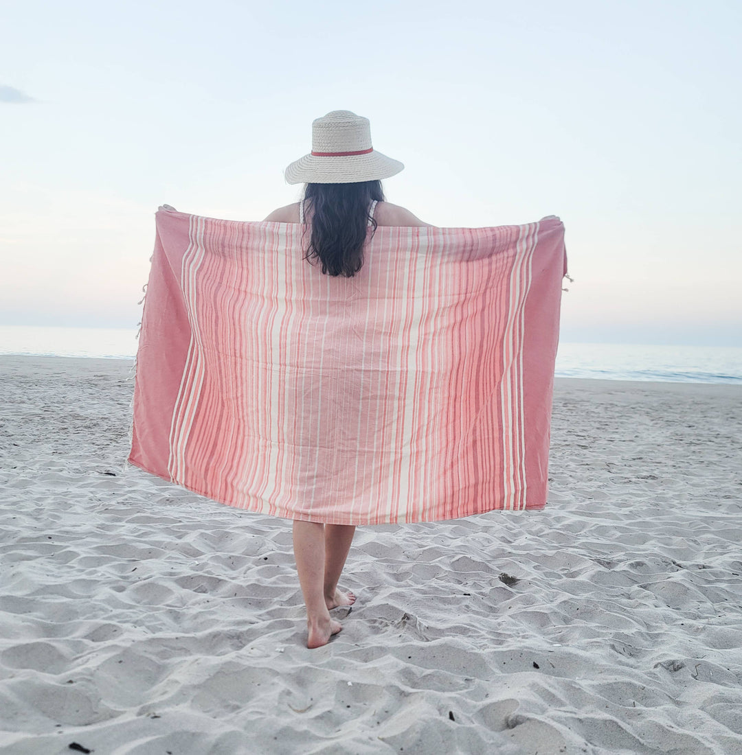 Tegula Turkish Towel | Sand Free Beach Towel |Jacquard Woven