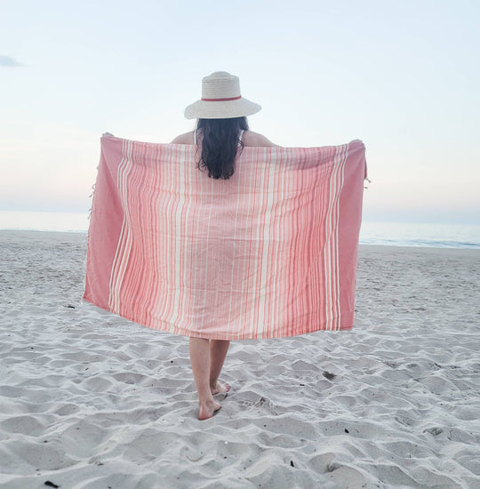 Tegula Turkish Towel | Sand Free Beach Towel |Jacquard Woven