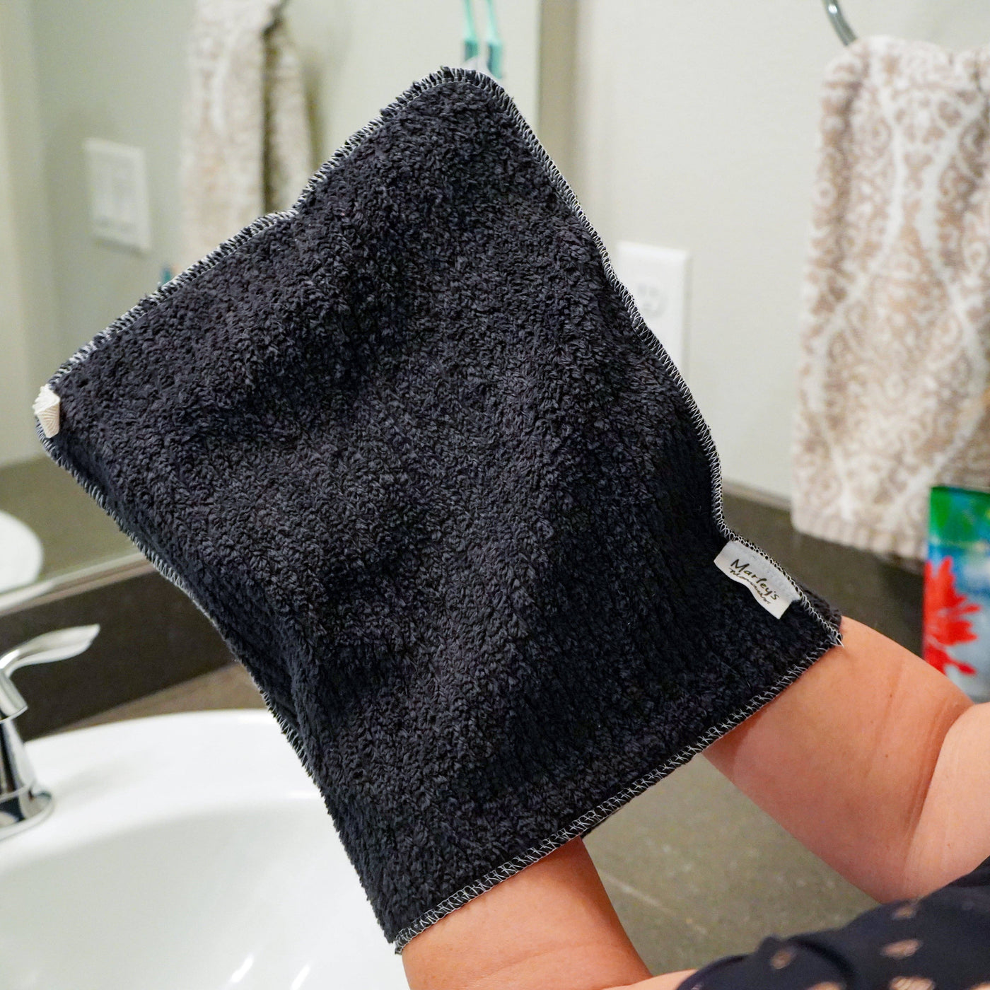 Makeup Remover Towel Black Cotton Chenille