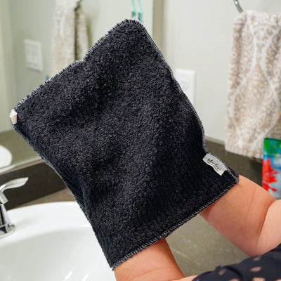 Makeup Remover Towel Black Cotton Chenille