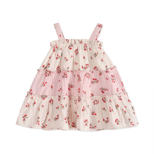 Bijou Tiered Floral Baby Dress + Bloomer (Organic)