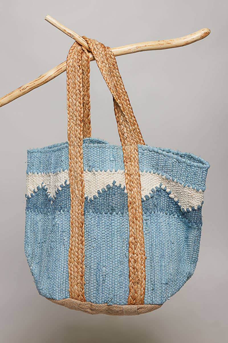Multi Wave Handwoven Tote Bags