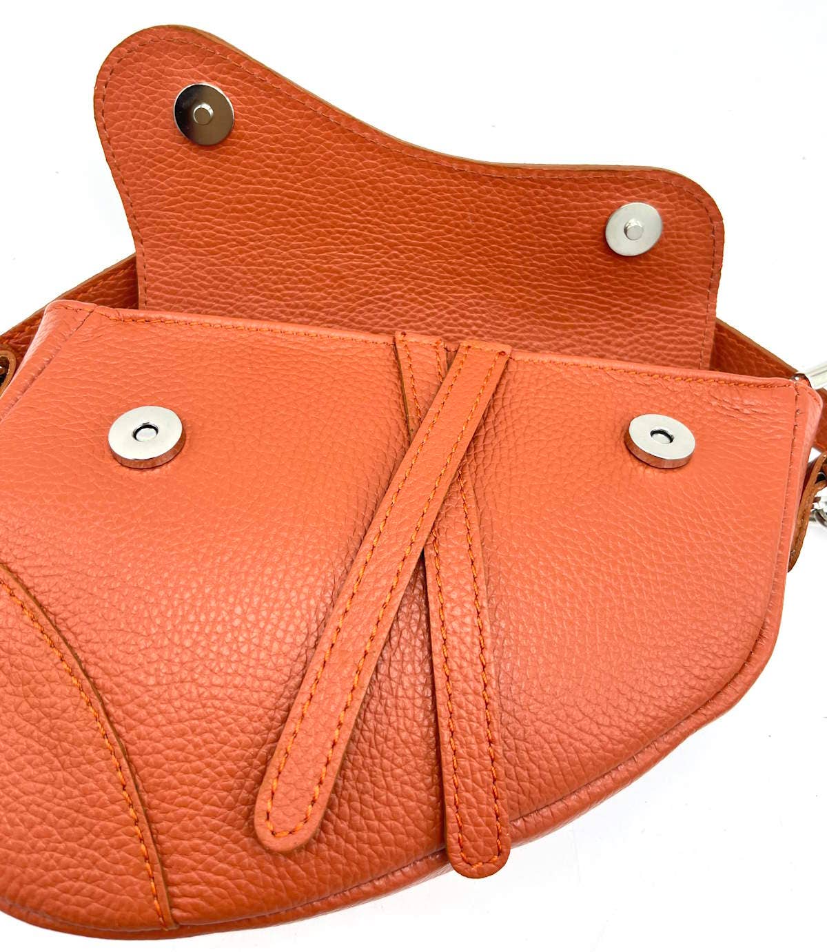 Suie Valentini Genuine Terracotta Italian Leather Shoulder Bag - Simple Good