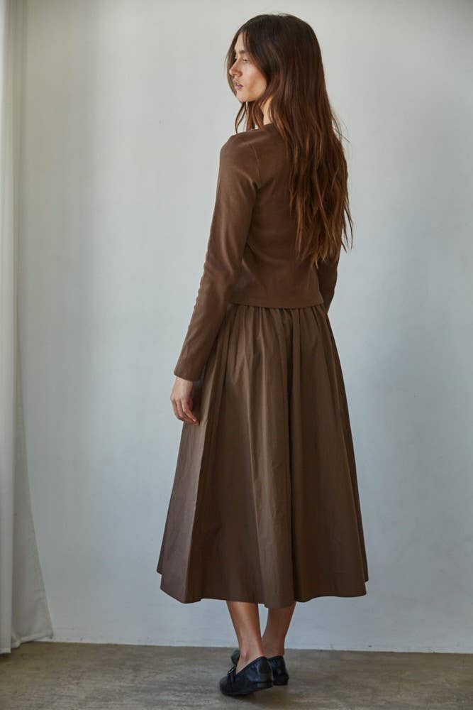 Cotton Spandex Ribbed Long Sleeve Cardigan