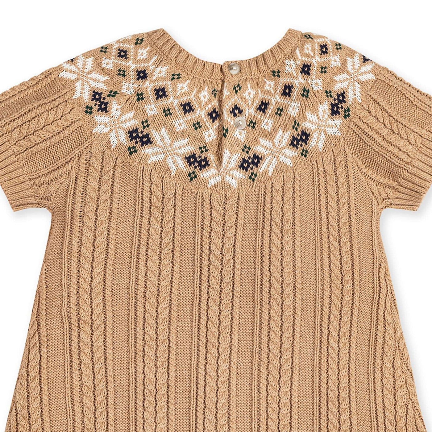 Fair Isle Cable Organic Sweater Dress