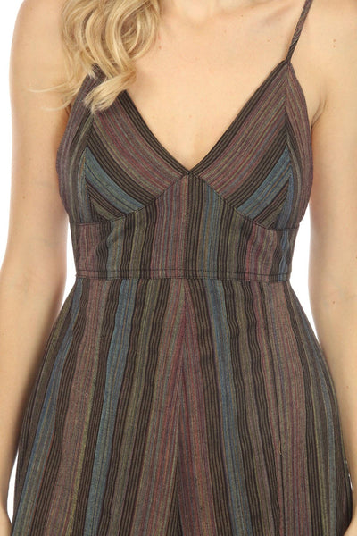 Striped Bustier Maxi Dress