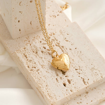 Vintage Heart Locket Necklace
