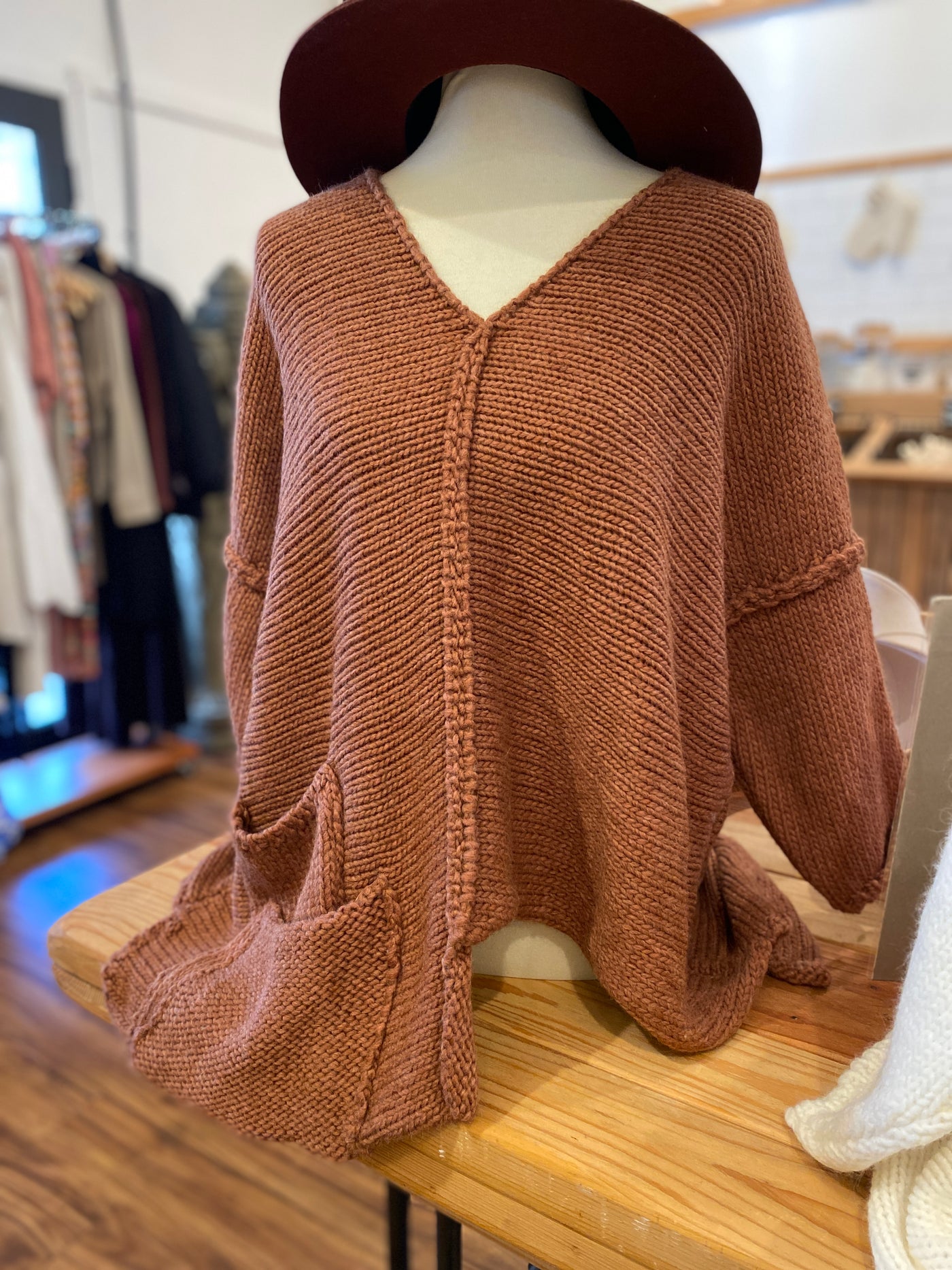 Alpaca Blend Asymmetrical Sweater