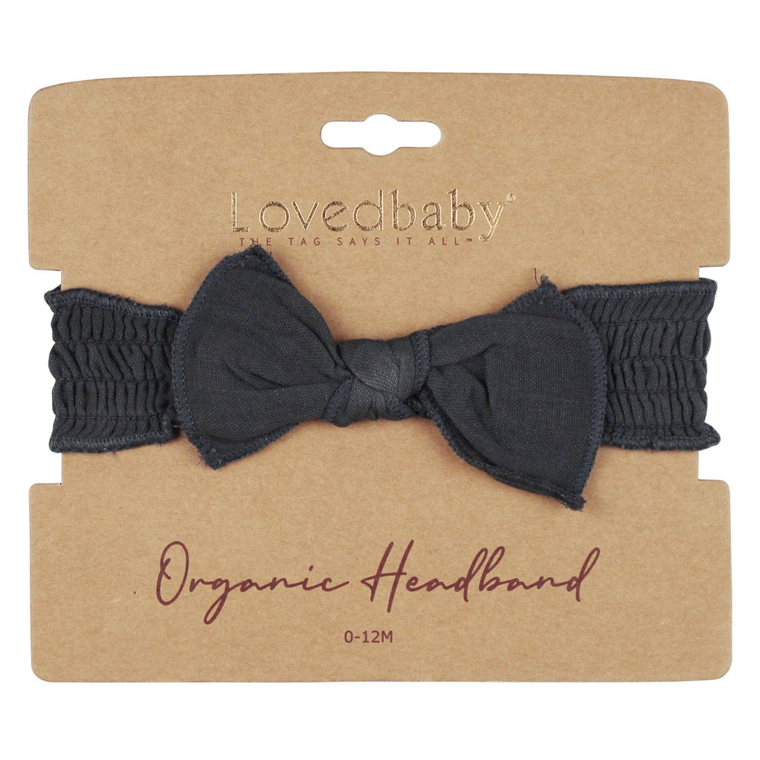 Chia Seed Organic Muslin Smocked Headband