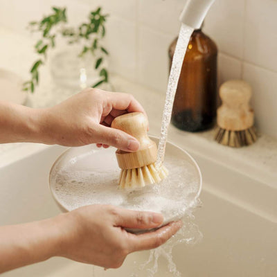 Bamboo Dish Brushes | Set of 2 Washing Up Scrubbing Brushes