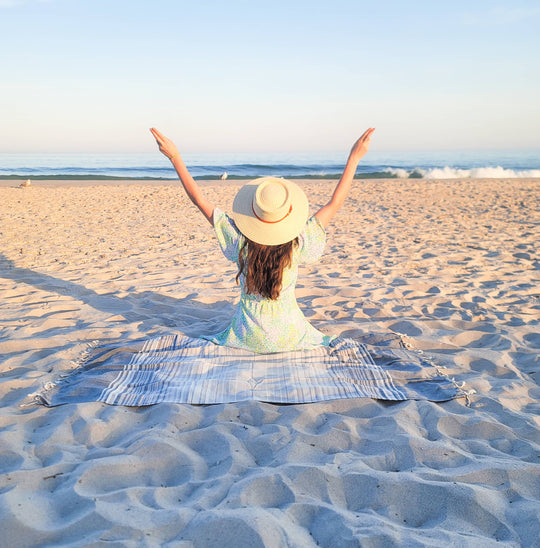 Tegula Turkish Towel | Sand Free Beach Towel |Jacquard Woven