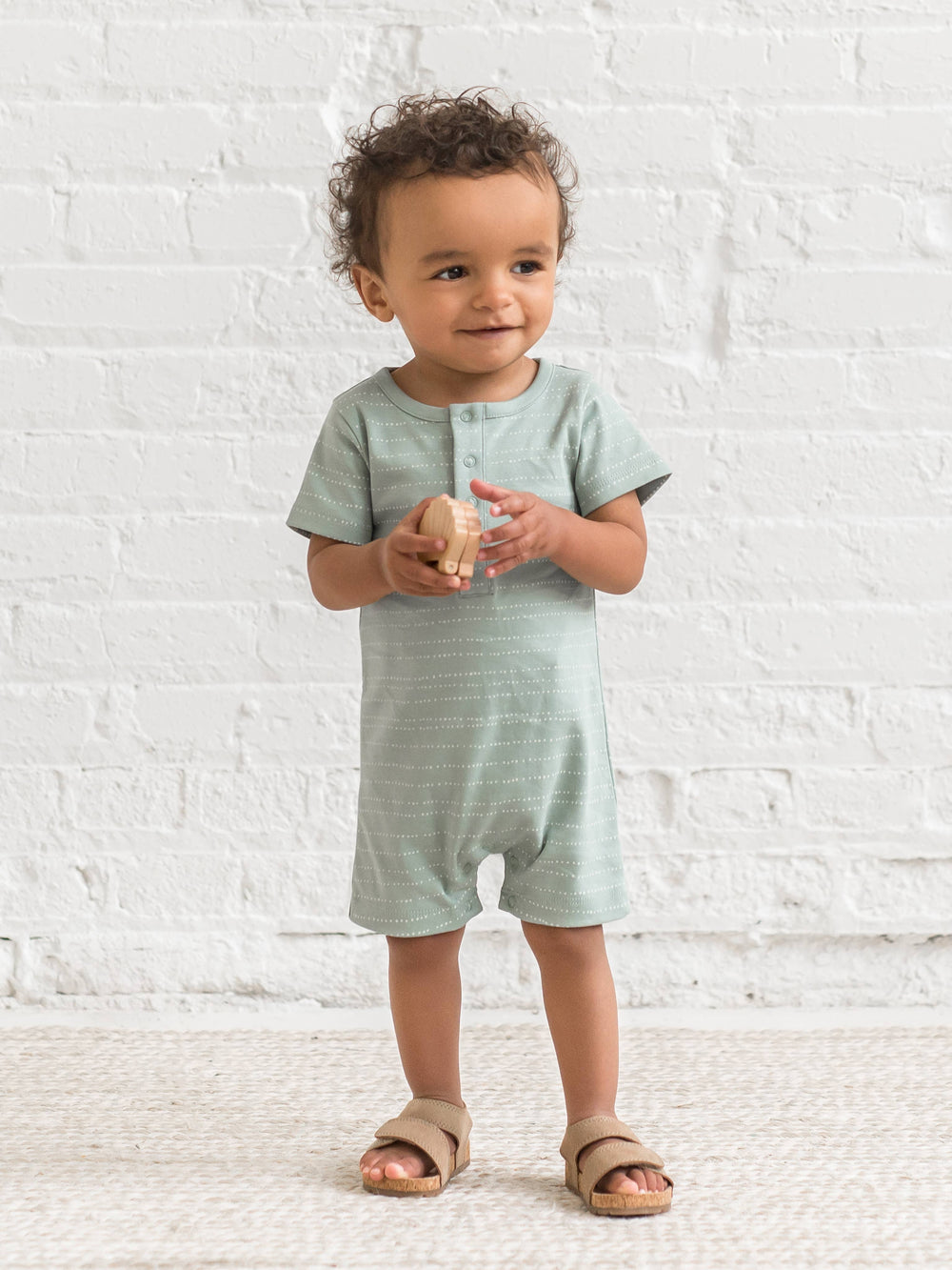 Organic Baby Mason Short Sleeve Romper
