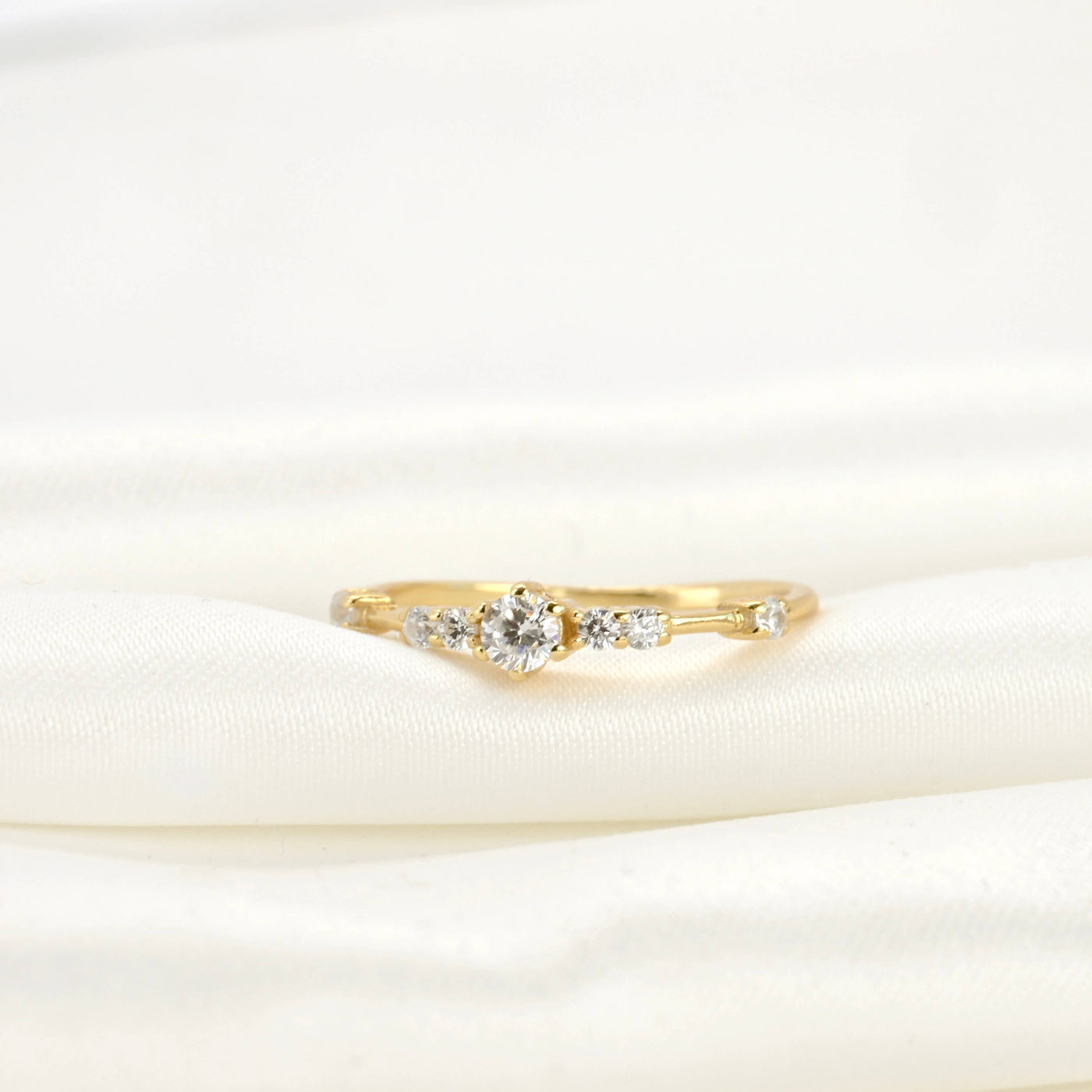 Sterling Silver Cluster CZ Ring