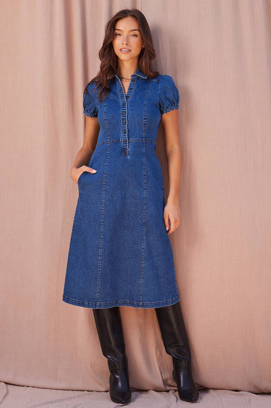 Denim Midi Dress