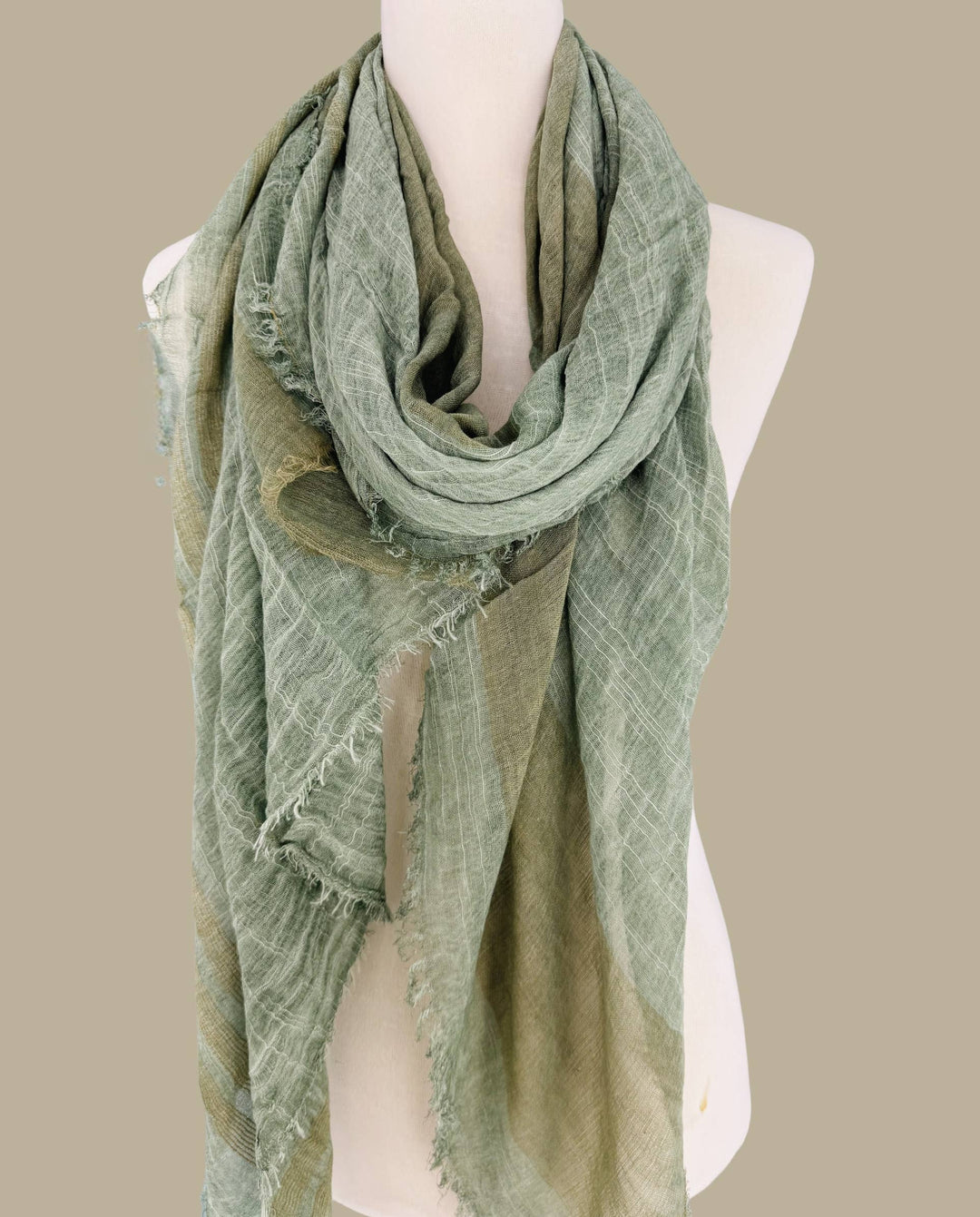 Stonewash Vintage Feel Frayed Scarf