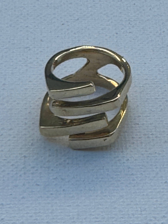 Architectural Wrap Brass Ring