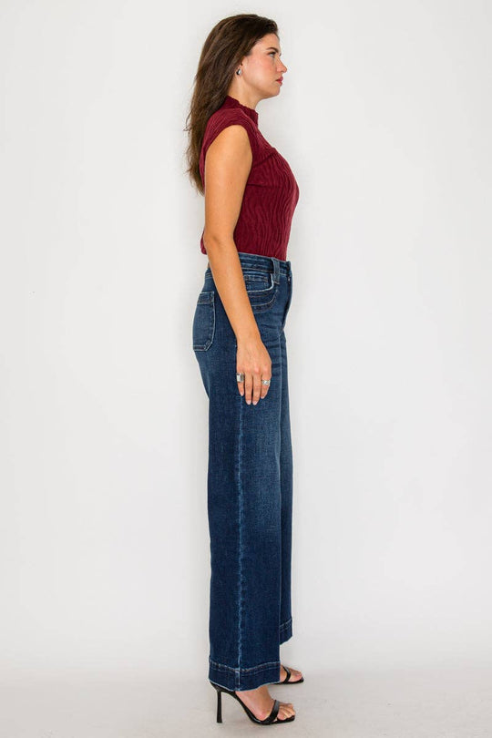 Tummy Control High Rise A Line Jeans