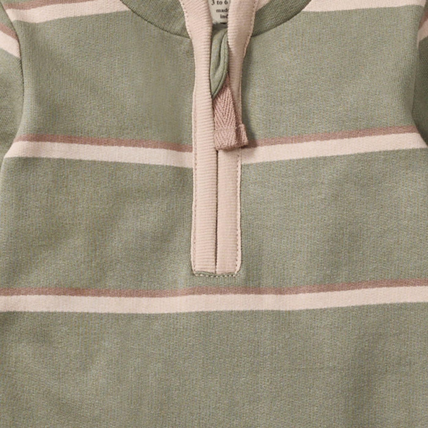 Green Holland Stripe Infant Jumpsuit