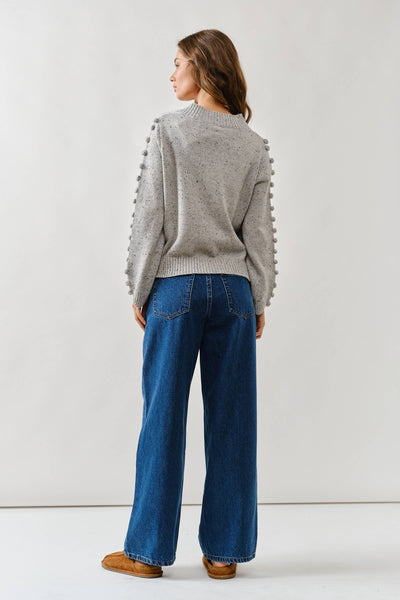 Drawstring Waist Straight-Leg Jeans