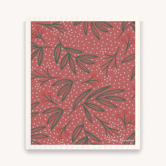 Green Berries Dish Cloth