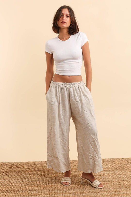 Wide Leg Linen Pants